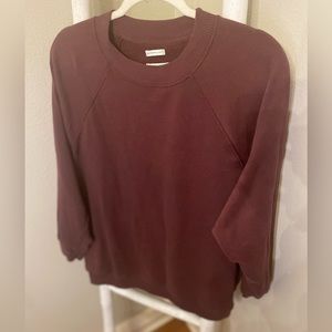 American Eagle Oversized Maroon Crewneck Sweatshirt Size M